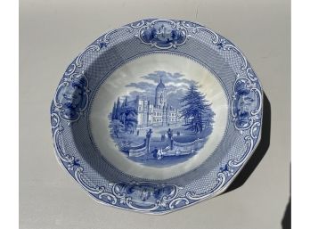 Mid 1800s Blue & White Transferware Wash Bowl - John Ridgway