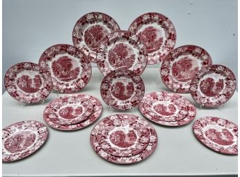 16 Pieces Of Enoch Wood's English Scenery Transferware Plates