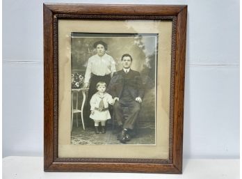 Framed Late 1800s Family Photograph