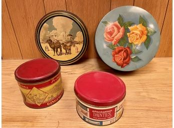 Four Early - Mid Century Dessert Tins