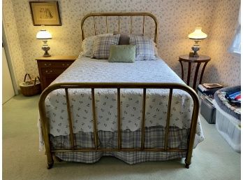 Mid Century Brass Bed, Full Size
