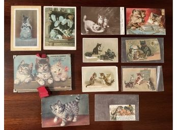 Early 1900s Postcards &  Advertising Cards Featuring Cats