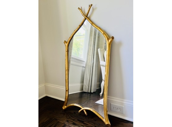 Carvers Guild Gothic Twig Mirror In Antique Gold Finish