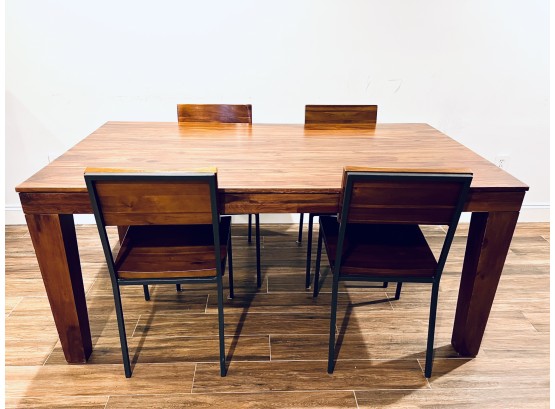 West Elm Parsons Style Dining Table  Chairs