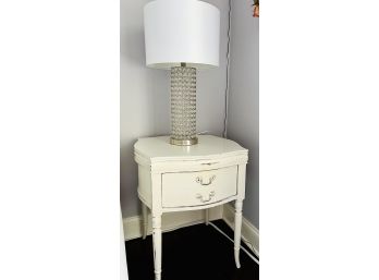 Pair Millie Raes Sweet Country French Side Tables In Antique White Finish
