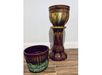 Two Lovely Vintage Pottery Planters