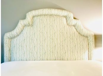 Sweetest Upholstered Polka Dot Arched Full Size Headboard