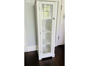 Petite Linen Cabinet With Glass Door