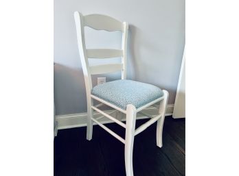 Blue & White Country Slat Back Desk Chair