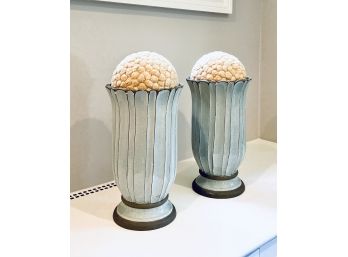 PAIR French Country Ceramic Decorative Topiary