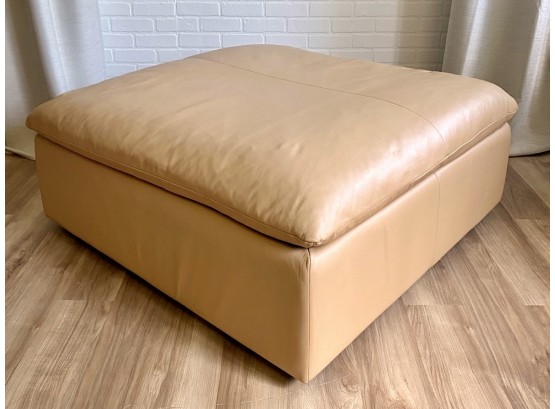 Custom Italian Leather Ottoman (matches Leather Sectional)