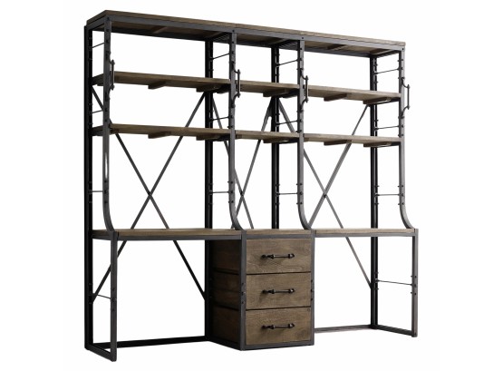 Restoration Hardware French Library Double Desk With Drawers