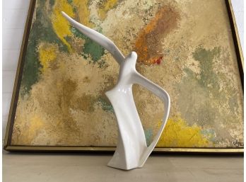 Modern Abstract Seagull Sculpture