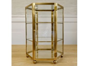 Quality Brass And Glass Table Top Display Case