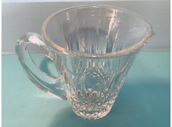 Vintage Pressed Crystal Pitcher (6 1/2 Inches In Height)
