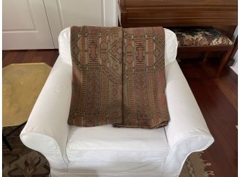 Two Pieces Of Vintage Woven Fabric