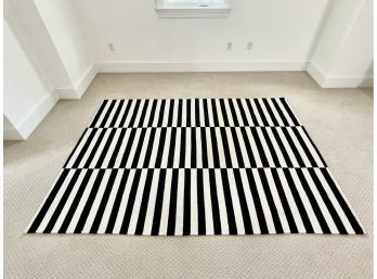 Ikea Stockholm Flatwoven Stripe Black/ Off White Area Rug  ( 1 Of 2 )