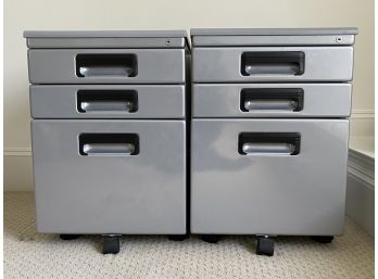 Studio RTA 3-Drawer Mobile Metal File Cabinets- A Pair  ( 1 Of 2 )