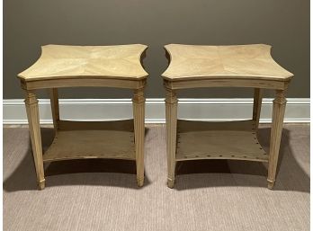 Vintage Two- Tier Side Tables- A Pair
