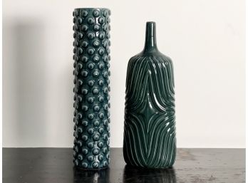 Two Ceramic Glazed Vases