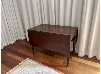 Vintage Table W/ Drop Down Sides On Casters