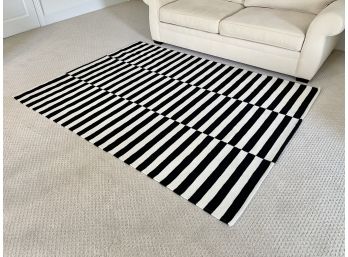 Ikea Stockholm Flatwoven Stripe Black/ Off White Area Rug  ( 2 Of 2 )