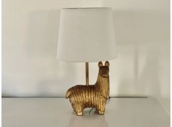 Gold Tone Llama Accent Lamp