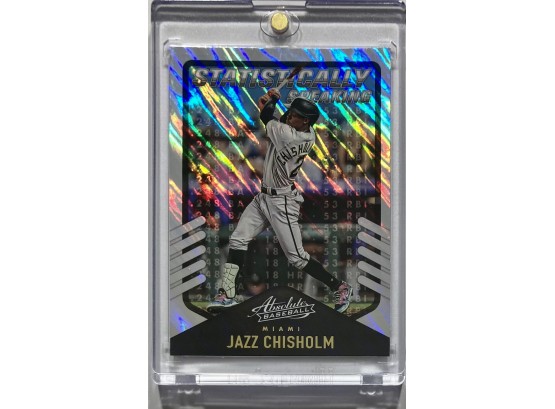 Jazz Chisholm 2022 Absolute Baseball 'STATISTICALLY SPEAKING' Lava Parallel
