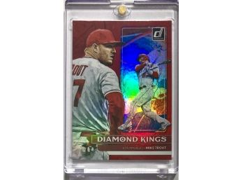 Mike Trout 2022 Donruss Diamond Kings Red Holo Parallel