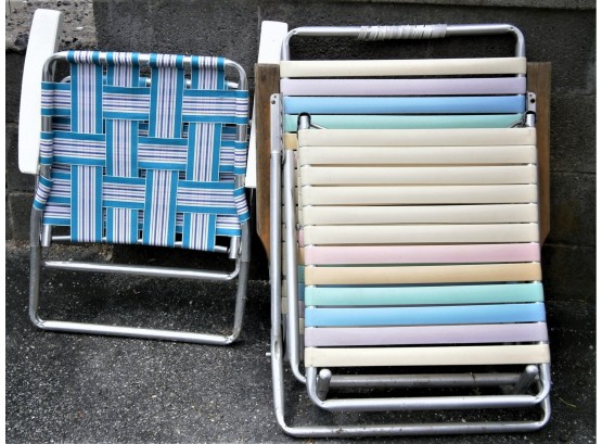 (2) Aluminum Folding Chairs