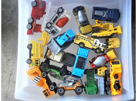 Bin Of Matchbox Toy Vehicles.