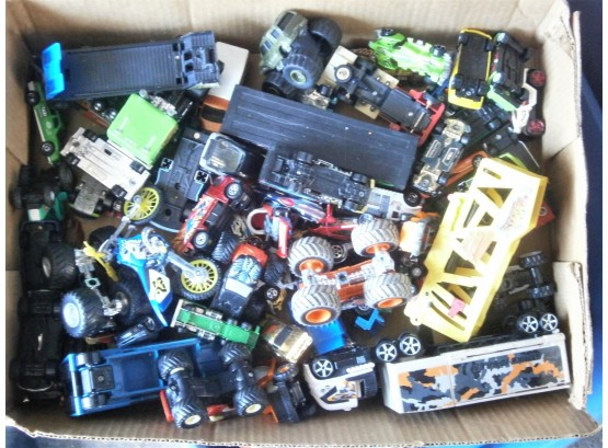 Box Lot Of Toy Vehicles, Some Matchbox.