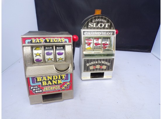 Lot Of 2 Small Slot Machine Banks