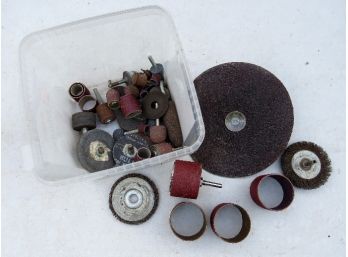 Misc. Lot Of Sanding Drums, Wire Wheels & More