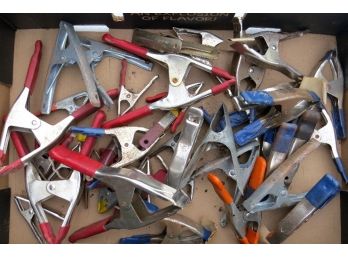 A Large Assortment Of Spring Clamps