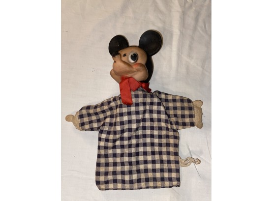 Vintage 1950s Mickey Mouse Hand Puppet Gund Mfg Co Walt Disney Production WDP