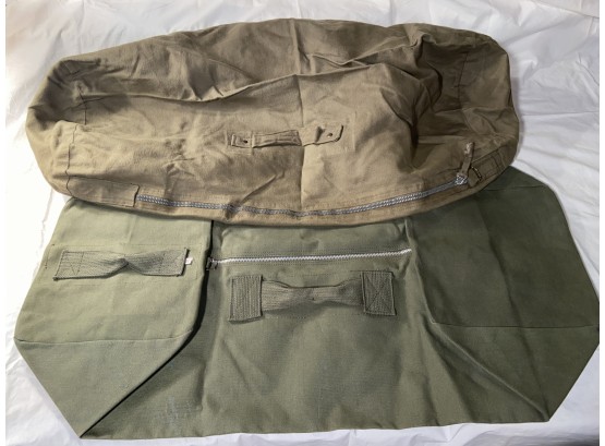 Military Duffle Bags Army Bags Green Canvas Bags Made In Japan Never Been Used