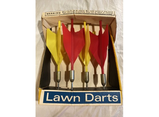 Vintage Lawn Darts By Kent Ashland Ohio 11.5x4x14  These Are The Dangerous Banned Darts Labeled Not A Toy