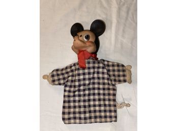 Vintage 1950s Mickey Mouse Hand Puppet Gund Mfg Co Walt Disney Production WDP