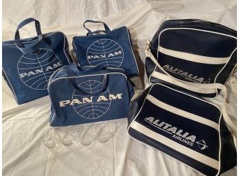 Vintage Pan Am Flight Bags Airline Bags Alitalia Airlines Bags 4 Pan Am Glasses