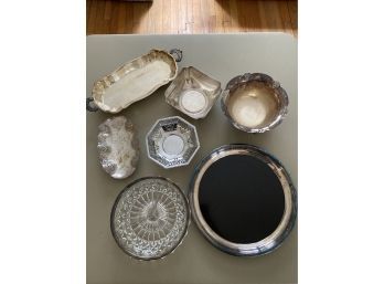 Silver Plated Trays Bowls Hors D'oeuvre Trays Appetizer Dishes Bristol Silver By Poole Reed & Barton Rogers