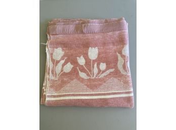 Tulip Pattern Wool Blanket 68x72