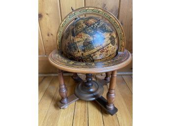 Vintage Italian Globe With Zodiac Signs Astrology And Stand 13x16'