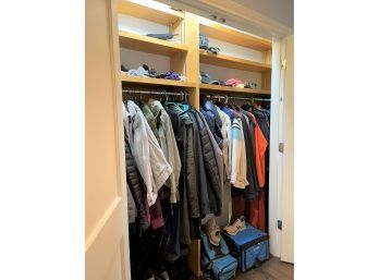 A Wood Built In Shelving/Storage Unit - Front Hall