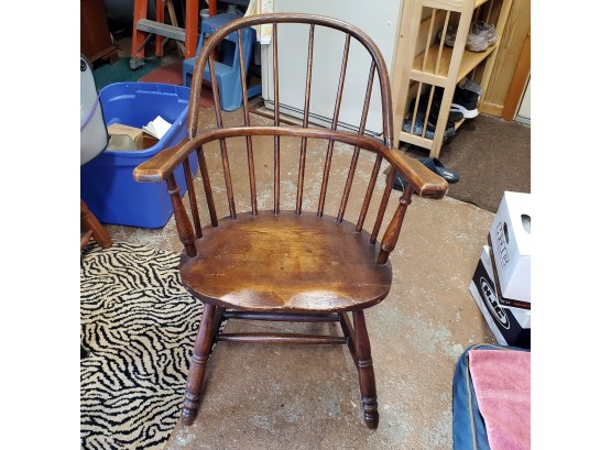 Vintage Windsor Chair  With A Wonderful Wood Patina