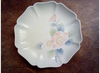 Lovely Peony Porcelain Dish By OTAGIRI Made In Japan - 8.25 Inches
