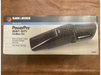 Black & Decker Heavy Duty Power Pro Cordless Vacuum Dust Devil New In Box