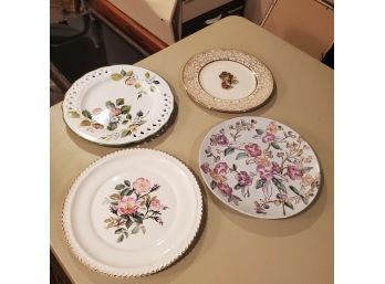 For Decorated Collectors Dinner Plates- Brunelli Tiffany Reticulated 22k Gold Trim Plates C & F Enterprises