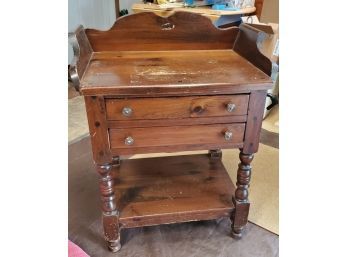 Vintage Bennington Pine Side Table / Dry Sink