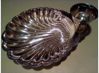 Vintage Wm. Rogers (Silver Plated) Shell Chip N Dip Dish 895/4 - 13 X 11 X 4.25 Inches High
